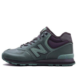 New Balance: Зелёные кроссовки  574