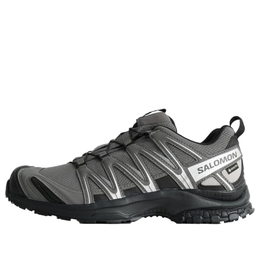Salomon: Серые кроссовки 