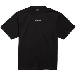 Balenciaga: Чёрная футболка 