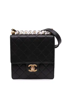 CHANEL Pre-Owned: Чёрная сумка через плечо 