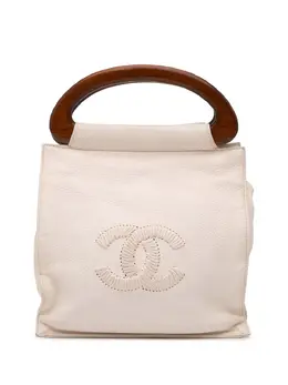 CHANEL Pre-Owned: Белая сумка-шоппер 