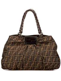 Fendi Pre-Owned: Коричневая сумка-шоппер 