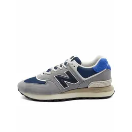 New Balance: Серые кроссовки 