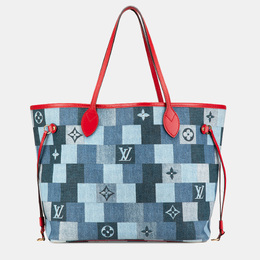 Louis Vuitton: Голубая сумка  Neverfull MM