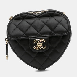 Chanel: Чёрная сумка через плечо 
