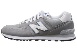New Balance: Серые кроссовки  574