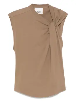 ISABEL MARANT: Коричневый топ 