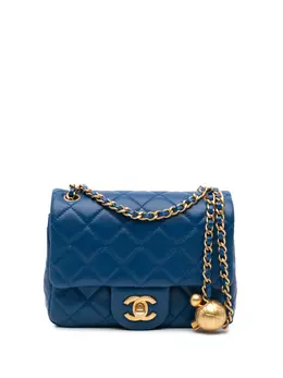 CHANEL Pre-Owned: Голубая сумка через плечо 