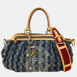 Louis Vuitton: Голубая сумка-шоппер 