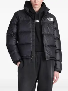 The North Face: Чёрная куртка  Nuptse