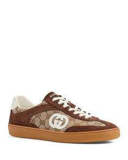 Gucci: Коричневые кроссовки  G