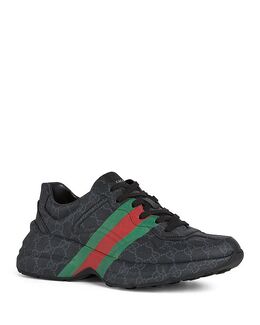 Gucci: Чёрные кроссовки  GG Supreme