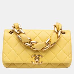 Chanel: Жёлтая сумка 