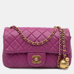 Chanel: Фиолетовая сумка 