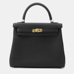 Hermes: Чёрная сумка  Kelly 25