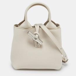 Longchamp: Белая сумка  Roseau