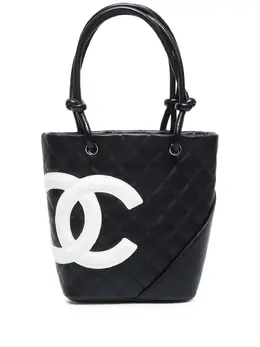 CHANEL Pre-Owned: Чёрная сумка-шоппер 