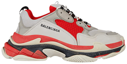 Balenciaga: Красные кроссовки  Triple S