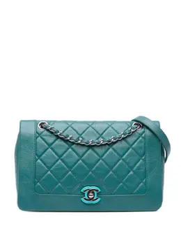 CHANEL Pre-Owned: Голубая сумка через плечо 