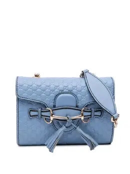 Gucci Pre-Owned: Голубая сумка через плечо 