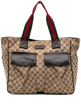 Gucci Pre-Owned: Коричневая сумка-шоппер 