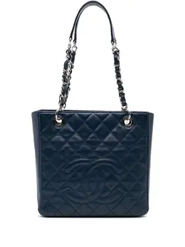 CHANEL Pre-Owned: Голубая сумка-шоппер 