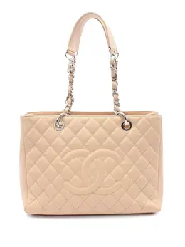CHANEL Pre-Owned: Коричневая сумка-шоппер 