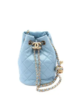 CHANEL Pre-Owned: Голубая сумка 