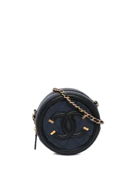 CHANEL Pre-Owned: Голубая сумка через плечо 