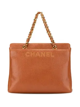 CHANEL Pre-Owned: Коричневая сумка-шоппер 