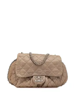 CHANEL Pre-Owned: Серебристая сумка через плечо 