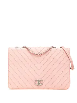 CHANEL Pre-Owned: Розовая сумка через плечо 