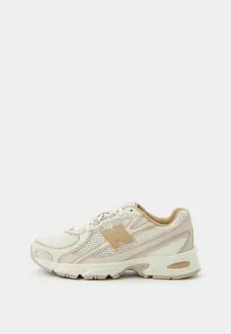 New Balance: Бежевые кроссовки 