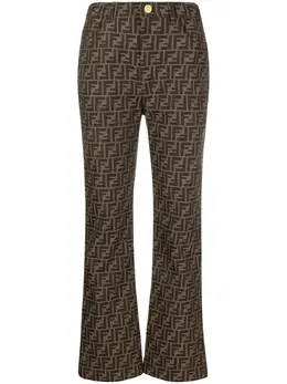 FENDI: Коричневые брюки  FF