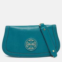 Tory Burch: Зелёная сумка через плечо 