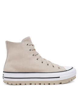 Converse: Бежевые кроссовки  Chuck Taylor All Star