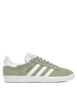 Adidas: Зелёные кроссовки  Gazelle
