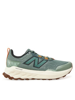 New Balance: Зелёные кроссовки 