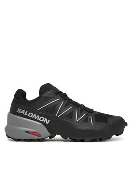 Salomon: Чёрные кроссовки 