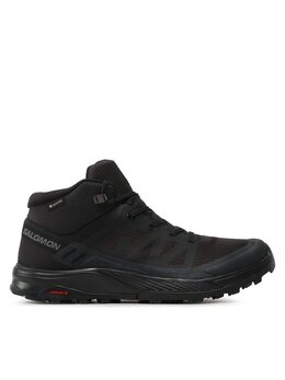 Salomon: Чёрные кроссовки 