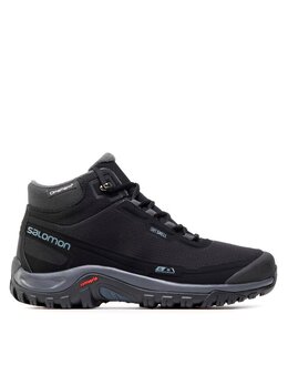 Salomon: Чёрные кроссовки 