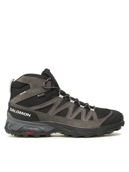 Salomon: Серые кроссовки 