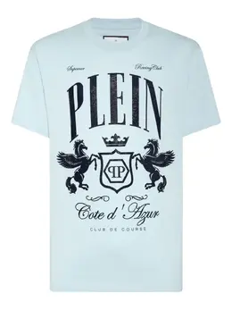 Philipp Plein: Голубая футболка 