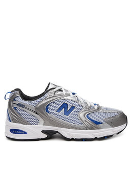 New Balance: Серебристые кроссовки 