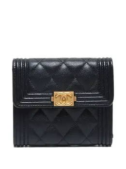 CHANEL Pre-Owned: Чёрный кошелёк 