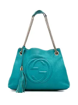 Gucci Pre-Owned: Голубая сумка-шоппер 