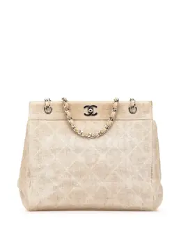 CHANEL Pre-Owned: Коричневая сумка-шоппер 
