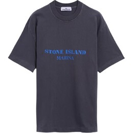 Stone Island: Тёмная футболка 