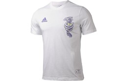 Adidas: Белая футболка 