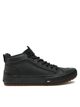 Tommy Hilfiger: Чёрные кроссовки  TH